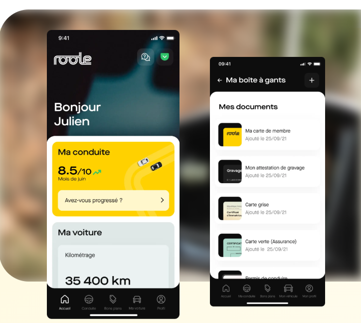 Visuel de l'application Roole