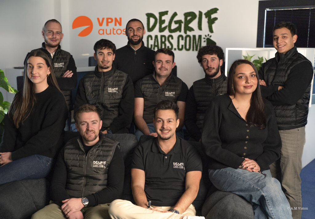 L'équipe de Degrifcar, qui rejoint le réseau VPN Autos.