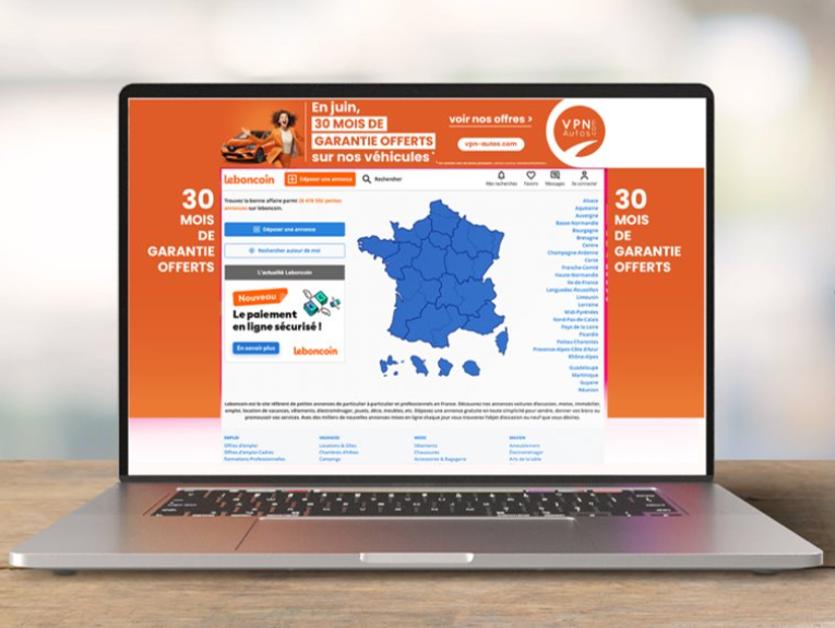 Habillage publicitaire Leboncoin VPN Autos